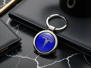 Tesla Support Porte-clés Finition Métallique Robuste
